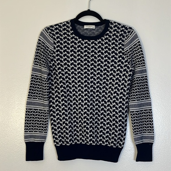 Equipment | Femme Shane Houndstooth Cotton/Cashmere Blend Sweater Womens size XS - Picture 2 of 9